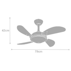 Ventilador Ventax Office Mini Branco 220v Controle Remoto