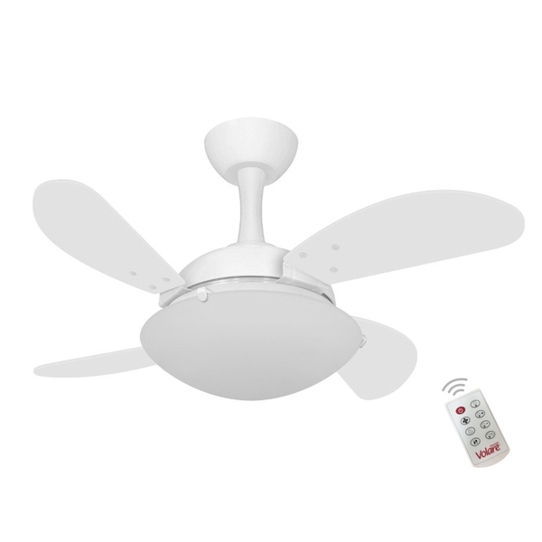 Ventilador Ventax Uno Mini 4 Pás Branco 220v Controle Remoto