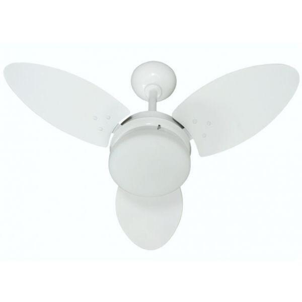 Ventilador Ventura Branco Rattan 110v 3 Pás