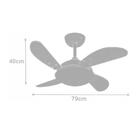 Ventilador Volare Fly Mini Titanio 220v E Controle Remoto