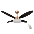 Ventilador Volare Lanai Branco E Tabaco 127v Controle Remoto