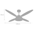 Ventilador Volare Lanai Branco E Tabaco 220v Controle Remoto