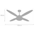 Ventilador Volare Lanai Branco Tabaco 220v E Controle Remoto