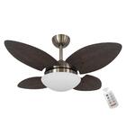 Ventilador Volare Mini P Palmae Tabaco 127v Controle Remoto