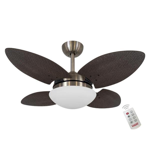 Ventilador Volare Mini P Palmae Tabaco 127v Controle Remoto