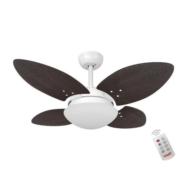 Ventilador Volare Mini P Palmae Tabaco 220v Controle Remoto