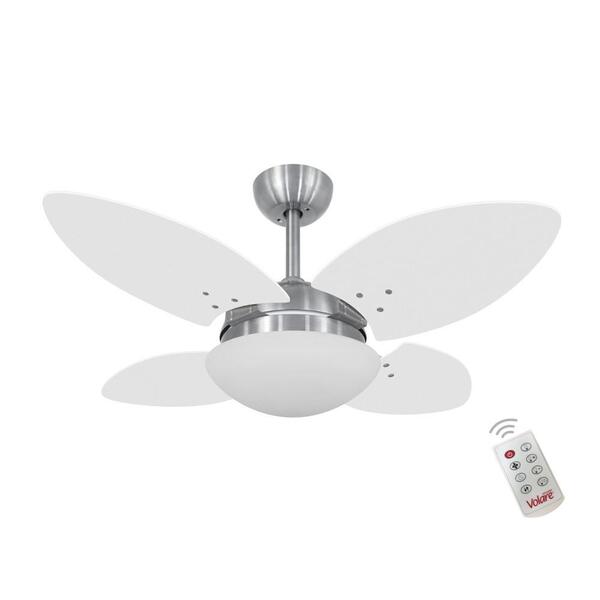 Ventilador Volare Mini Petalo Branco 127v E Controle Remoto