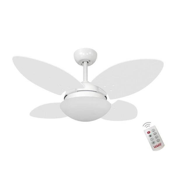 Ventilador Volare Mini Petalo Branco 127v E Controle Remoto