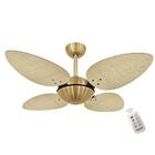 Ventilador Volare Off P Palmae Natural 127v Controle Remoto