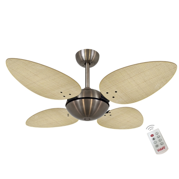 Ventilador Volare Off P Palmae Natural 127v Controle Remoto