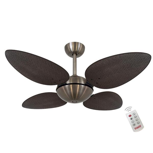 Ventilador Volare Off P Palmae Tabaco 127v E Controle Remoto