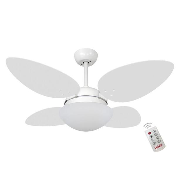 Ventilador Volare Petalo Quad Branco 220v E Controle Remoto