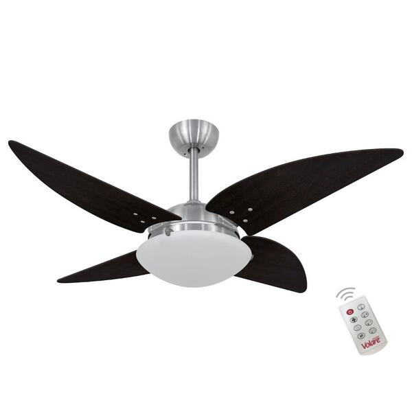 Ventilador Volare Quad Tabaco 127v E Controle Remoto