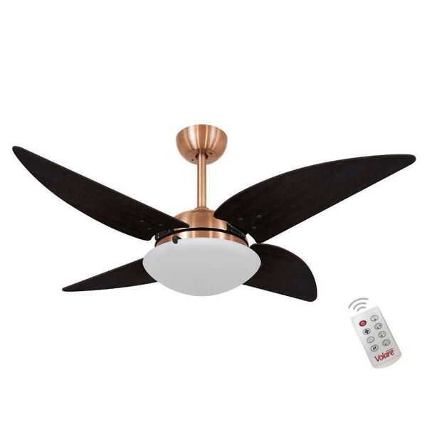 Ventilador Volare Quad Tabaco 220v E Controle Remoto