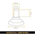 Ventosa 20mm - Tampo De Mesa - 30un