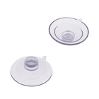 Ventosa Dupla para Vidro e Espelho 45mm PVC Incolor 2 peças