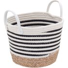 Veredas Cesta Decorativa Organizadora Cachepô Fibra Preto 3 P