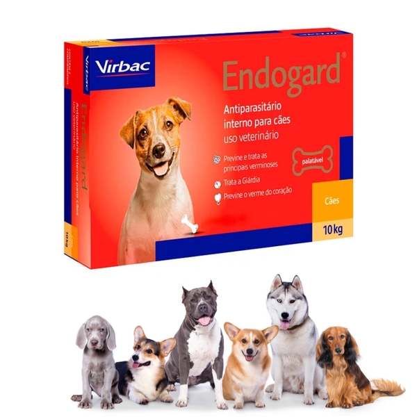 Vermífugo P/ Cães De Até 10kg Virbac Com 6 Comp.