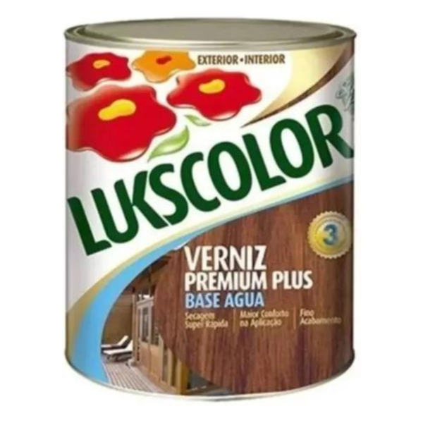 Verniz Base Água Madeira Cores 900ml Lukscolor Móveis 1/4 Bri
