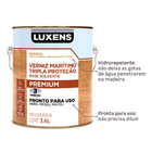 Verniz para Madeira Base Solvente Pronto para Uso Acetinado Tripla Proteção Imbuia 3,6L Luxens