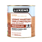 Verniz para Madeira Base Solvente Pronto para Uso Acetinado Tripla Proteção Incolor 900ml Luxens