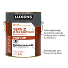 Verniz para Madeira Base Solvente Pronto para Uso Acetinado Ultra Proteção Incolor 3,6L Luxens