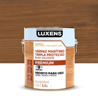 Verniz para Madeira Base Solvente Pronto para Uso Brilhante Tripla Proteção Imbuia 3,6L Luxens