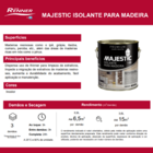 Verniz Majestic Isolante Para Madeiras Resinosas 3,6l
