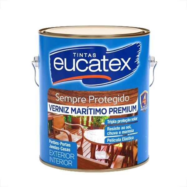 Verniz Maritimo Premium Eucatex Acetinado 3600ml Base Solvente