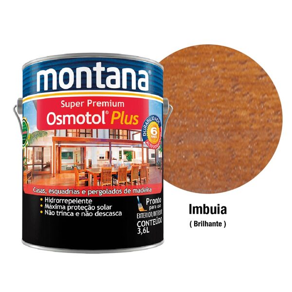 Verniz Osmotol Plus Super Premium 3 6lt Imbuia Brilhante