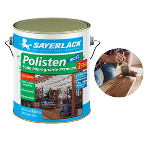 Foto de Verniz Polisten Base Água Acqua Eco 3,6lt Sayerlack Cores Nat