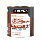 Verniz para Madeira Base Solvente Brilhante Ultra Proteção Mogno 0,9L Luxens