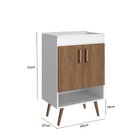 Verona Balcao 60  Br/Carvalho C/Pés sem cuba