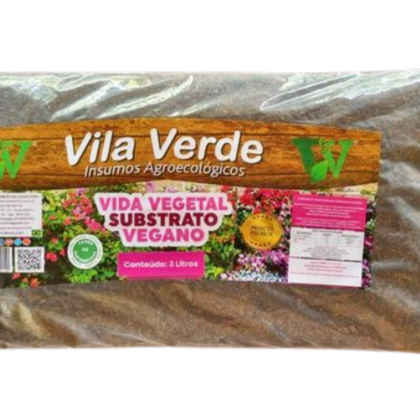 Vida Vegetal Substrato Vegano Vila Verde Embalagem 3 Litros