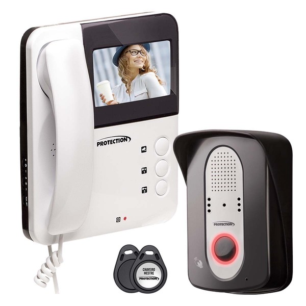 Vídeo Porteiro com Câmera de Visão Noturna Tela Lcd Com Acess