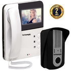 Vídeo Porteiro Inviolável Vp3 Branco/Cinza Com Câmera De Visã