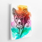 Vira Lata Cachorro Arte Aquarela Quadro Canvas 140x90cm