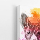 Vira Lata Cachorro Arte Aquarela Quadro Canvas 60x40cm