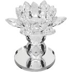 Vitrally Castiçal Suporte Para Vela 11x12x12cm Cristal Transp