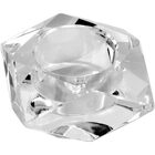 Vitrally Castiçal Suporte Para Vela 3x7x7cm Cristal Transpare