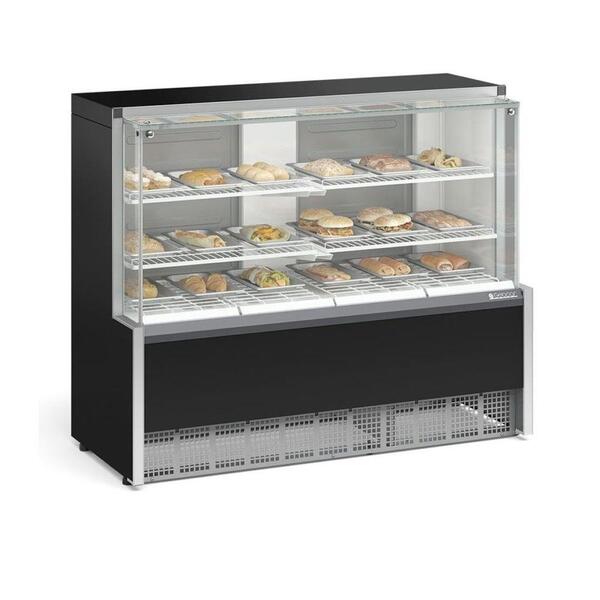 Vitrine Estufa Gelopar Com Bandeja 140 Cm Preto 127v Meqa-140r