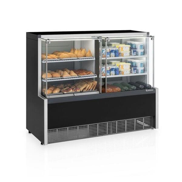 Vitrine Expositora Quente E Fria 140 Cm 127v Gelopar Gqra-140