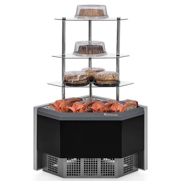 Vitrine Neutra Curva Interna Aurora Com Prateleira Mpca090p P