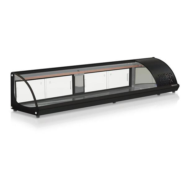 Vitrine Refrigerada De Bancada 210 Cm Preto 220v Gelopar Gvrb
