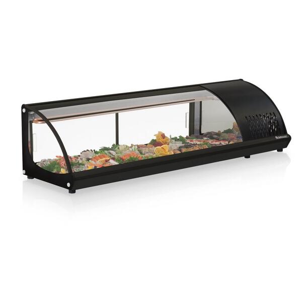 Vitrine Refrigerada De Bancada Preto Sushi Gelopar - Gvrb160pr