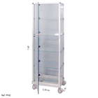 Vitrine Torre Vidro Modulado - 0,50 X 1,60 X 0,30