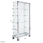 Vitrine Torre Vidro Modulado - 0,80 X 1,60 X 0,30