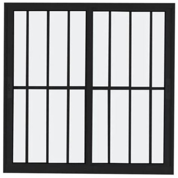 Vitro 2 Folhas 1,00 X 1,50 C/grade Total Alumínio Preto