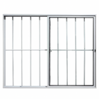 Vitrô 2 Folhas De Correr Aluminio Branco Com Grade 1,00x1,00