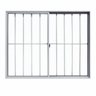 Vitrô 2 Folhas De Correr Aluminio Branco Com Grade 1,00x1,20